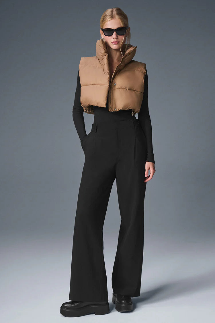 Cropped Gold Rush Puffer Vest