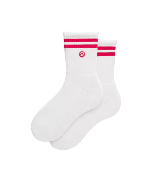 Unisex Daily Essential Quarter Socks *Stripe