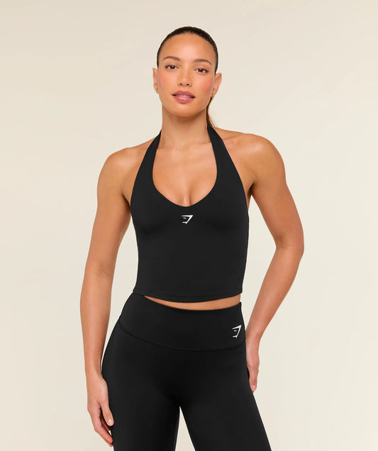 Halter Neck Cami With Shelf